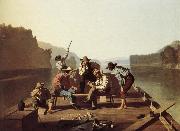 George Caleb Bingham Boater playing the Card oil painting
